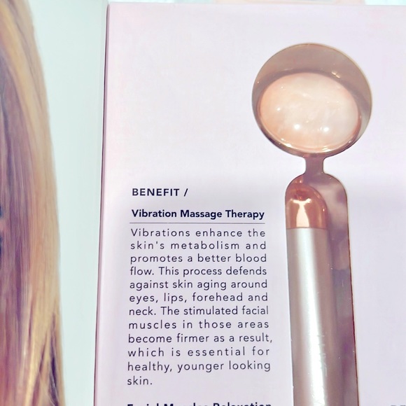 Luxe + Willow PHOENIX - Rose Quartz Vibrating Facial Roller BNIB! - Picture 5 of 12